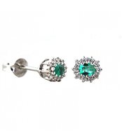 Orecchini Davite & Delucchi Donna in Oro bianco Smeraldo 0.80 Ct BB 007803 SM - BB 007803 SM